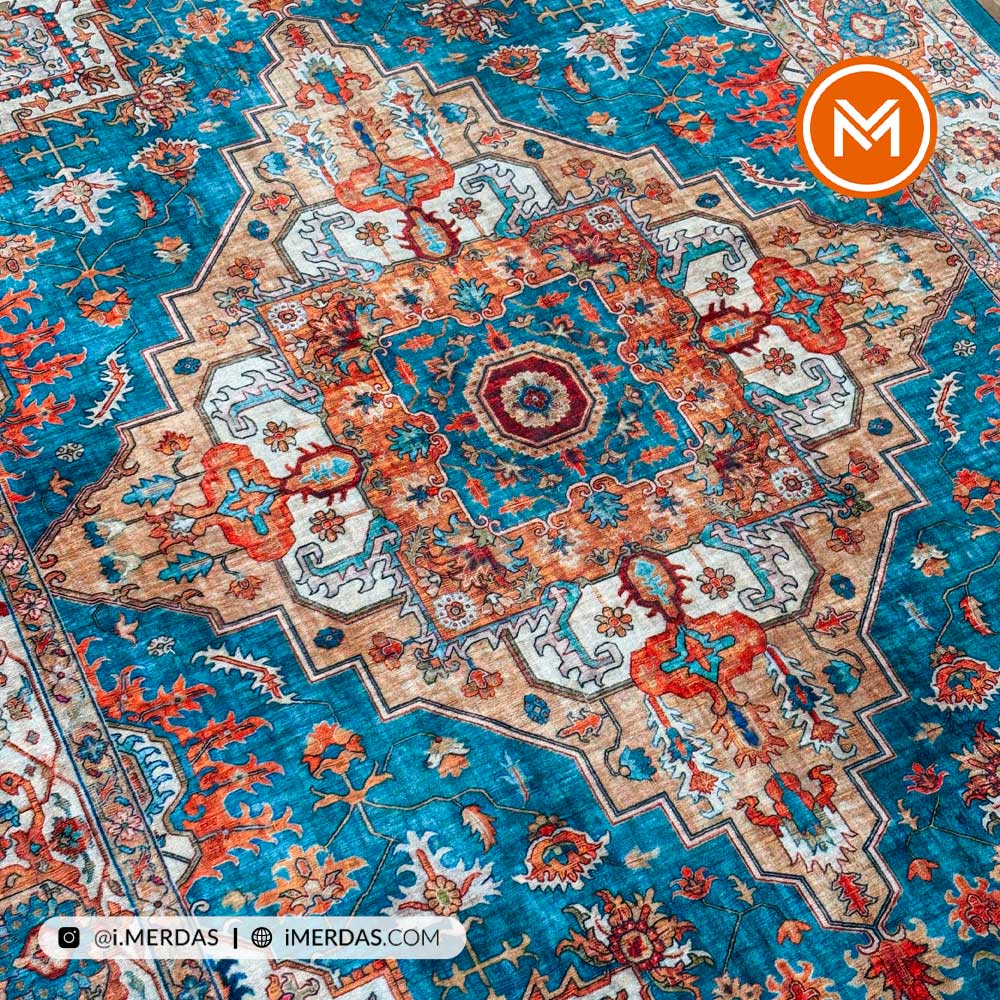 فرش کهنه نما کد N00214 زمینه تمام رنگ